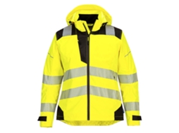 Casaco De Chuva Feminino Pw3 De Alta Visibilidade Amarelo Preto / S