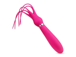 Vibrador De Chicote 2 Em 1 Com 9 Modos Para Adultos (rosa Vermelha)