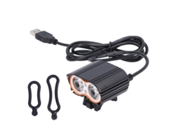 Farol de Bicicleta LED 3000lm Alumínio USB para Ciclismo de Estrada S/MARCA