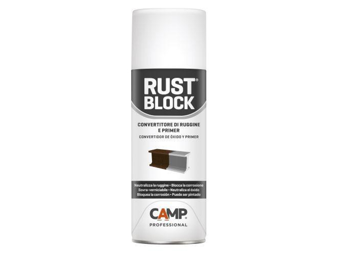 Protetor anticorrosão e primário Rust Block em aerossol de 400 ml CAMP