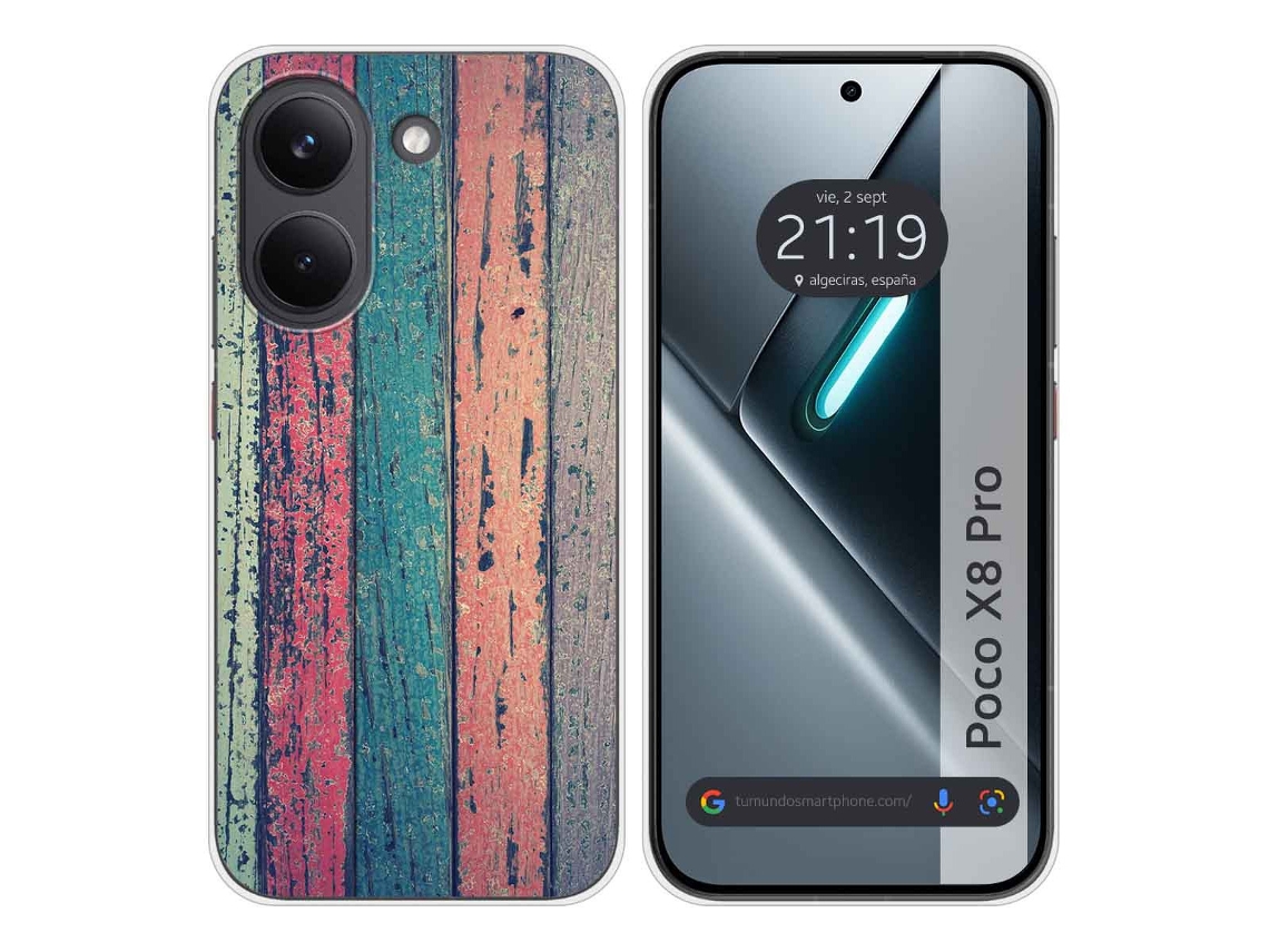 Capa Tumundosmartphone De Silicone Para Xiaomi Poco X8 Pro 5g Design De Madeira 10 Estampas