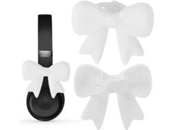 Enfeite Genérico Para Fones De Ouvido Em Formato Laço, Feito De Silicone 3d, Ideal Para Cosplay – Pacote Com 2 Unidades