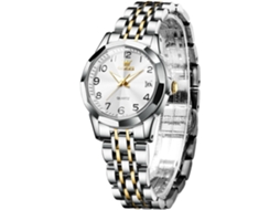 Lurelia Relógio Feminino, Movimento De Quartzo, Data/calendário, Detalhes Com Strass, 27 Mm, 7,48 Polegadas, Aço Inoxidável