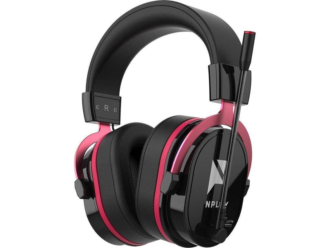 Auscultadores Gaming NPLAY Contact Wireless RGB (Outlet Grade A - Over Ear - Multiplataforma - Preto)