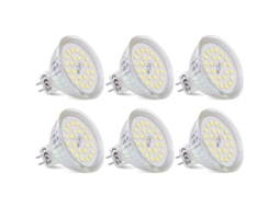 Lâmpada Led Gu5.3 Mr16 12v 3.8w, Branco Frio, 6 unidades