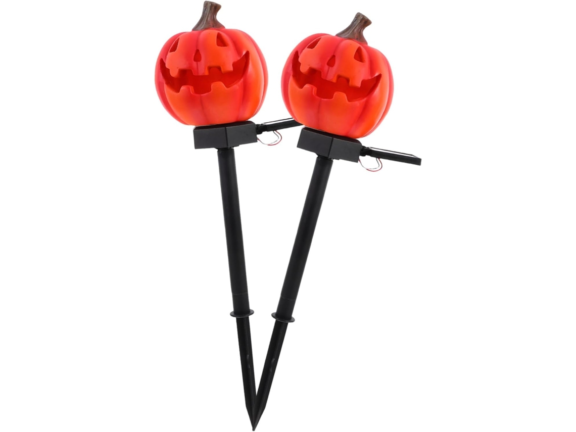 Luminárias Solares De Jardim Em Formato De Abóbora Exclusivas Para Decoração De Halloween
