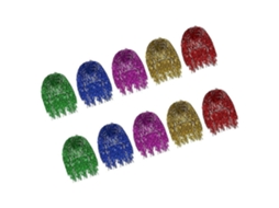 Conjunto de 10 Perucas de Cabelo Falso Estilosas com Lantejoulas de Plástico, Perfeitas para Festas, Cosplay e Fantasias. TAISHENGDA