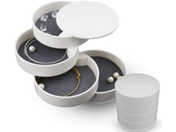 MEOIRUERY Organizador De Joias Com Design Giratório, Resina Abs E Tecido Não Tecido Macio, Presente Requintado Para Economia De Espaço E Estilo Moderno, Rotação