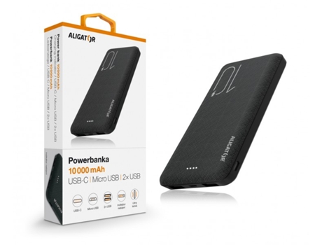 Power Bank Polímero Lítio Lipo ALIGATOR Preto