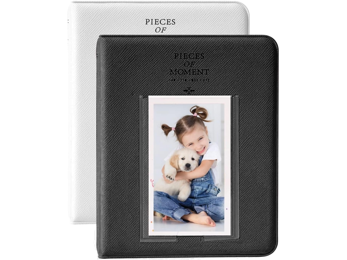 Conjunto de 2 Álbuns para 64 Fotos Cada, Compatíveis com Câmeras Fujifilm Instax Mini 7s, 8, 8+, 9, 25, 50s, 70, 90 e 5x3, com Porta BRILVIBERA