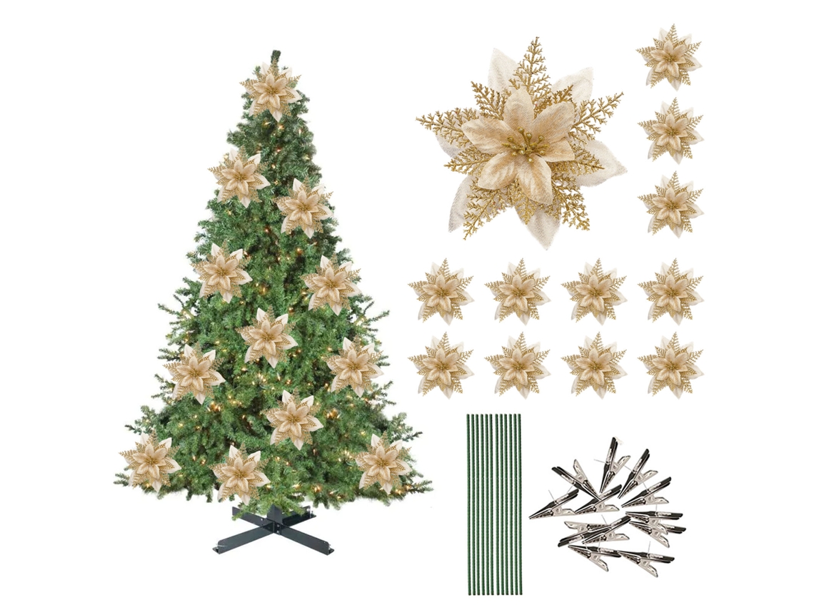 Pack de Flores Artificiais de Natal com 12 Flores LAXISCREED