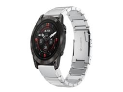 Bracelete para Garmin Epix Pro XIAOMOYU em Aço Inoxidável com Estampa de Casco de Tartaruga (22mm) Prata