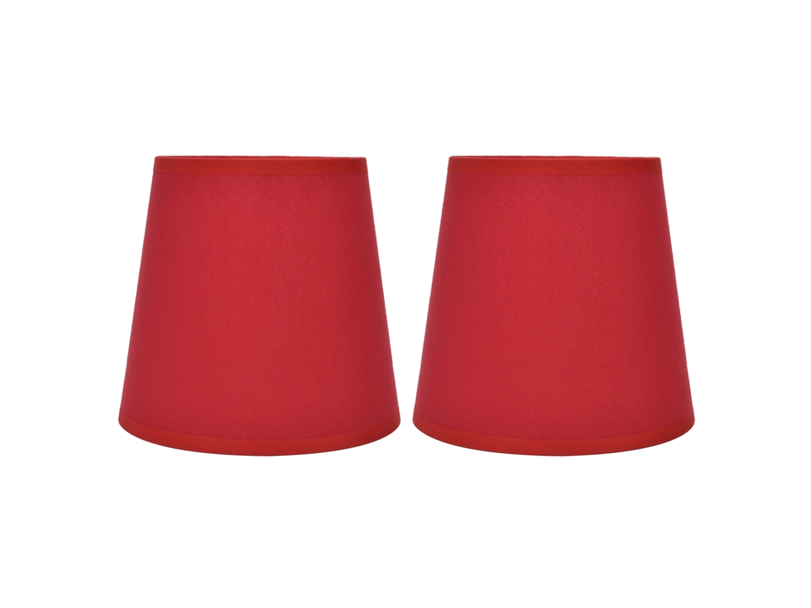 Rebe-2 Peças Lâmpada De Toldo Interior Estilo Europeu Tela Para Candelabro E14 Lâmpada De Mesa Lâmpada De Piso Px16 Vermelho