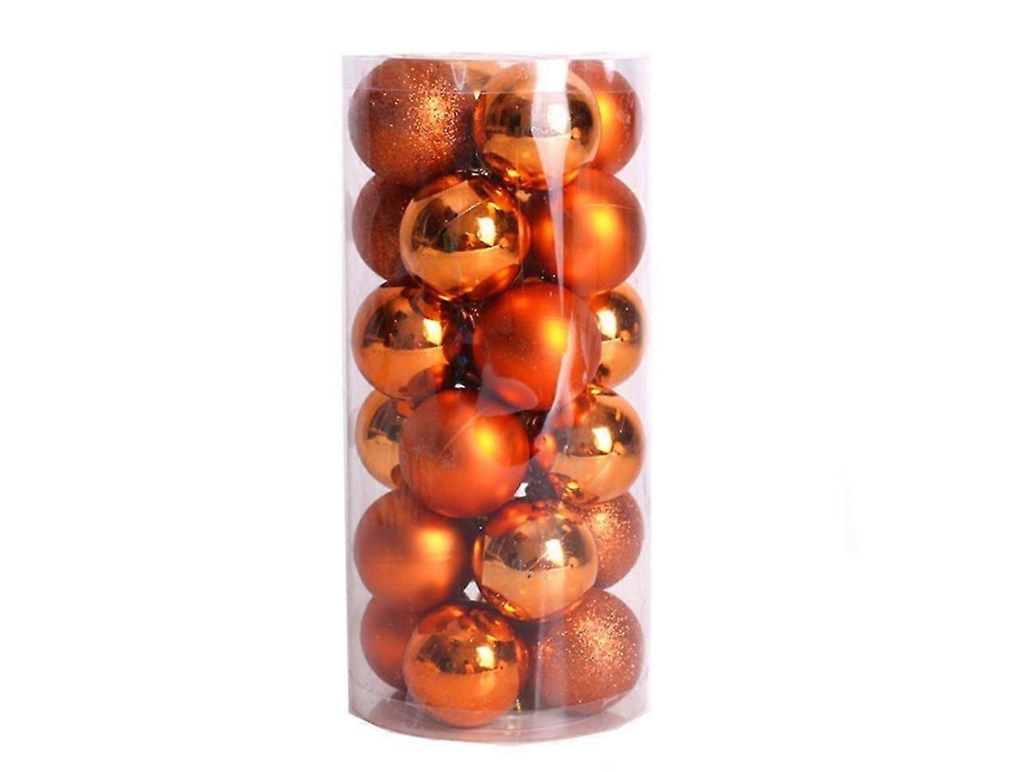 24 Enfeites De Natal Brilhantes E Polidos Em Formato De Bola, Medindo 3,8 Cm . Hengjian (1,5 Polegadas)