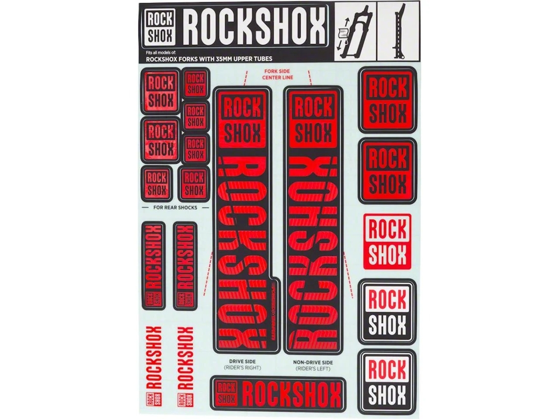 Autocolantes ROCKSHOX 35mm TU