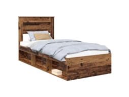 Estrutura da Cama com Cabeceira Madeira Antiga 75x190 cm MAISON EXCLUSIVE