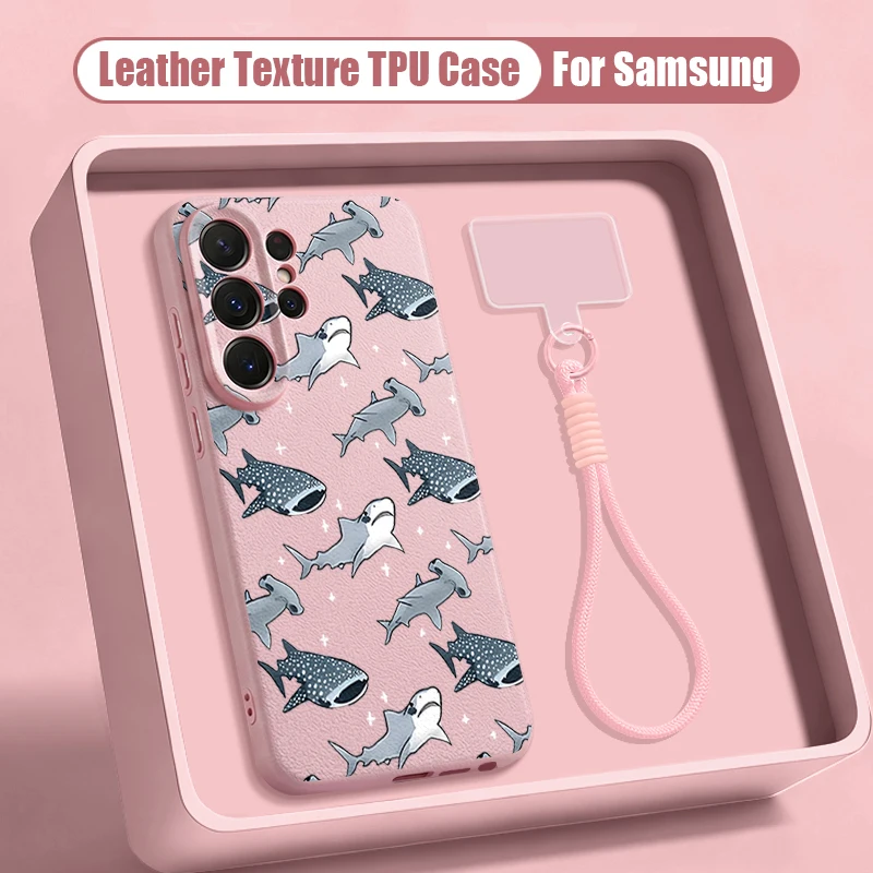 Capa Para Celular Galaxy S25 Edge Com Cordão E Estampa De Água-viva (rosa).