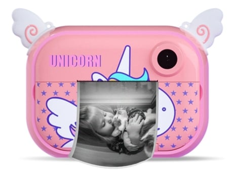 Câmara Wifi Para Crianças Com Impressão Instantânea Zoo Family Unicorn Rosa Techkidz