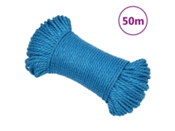 Vidaxl Corda De Trabalho 6 Mm 50 M Polipropileno Azul