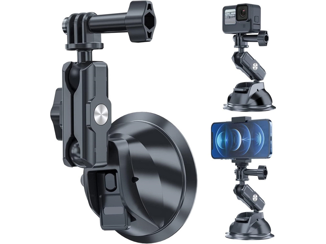 Suporte Com Ventosa Para Gopro Hero 13 12 11 10 9, Insta360 X5 X4, Dji Osmo 360/action 5 4, Pocket Iphone, Android E Acessórios Câ-aquaforge