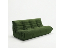 Poltrona de 3 lugares, ergonômica, 160x100x72 cm, verde, espuma viscoelástica.