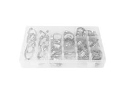 Conjunto de 80 abraçadeiras de aço inoxidável com mini chave de fenda multifuncional