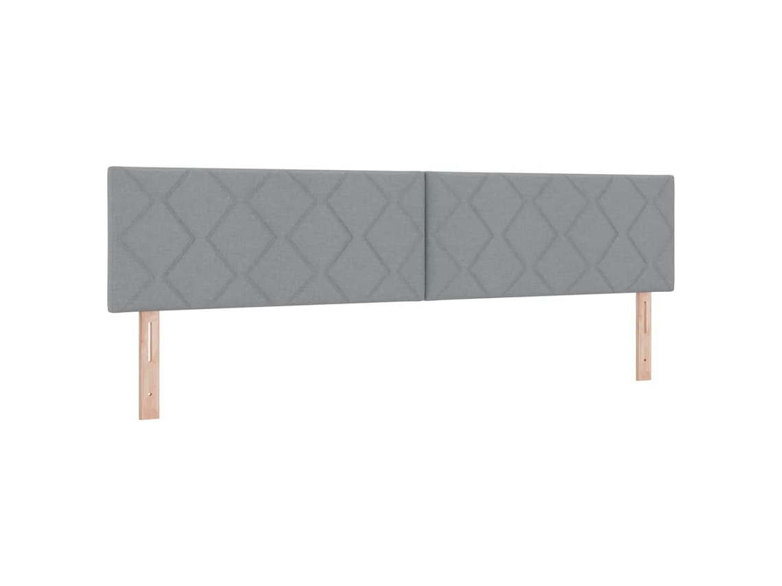 Cabeceira | Painel De Cama Cinzento-claro 200 Cm Tecido