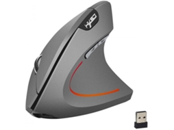 Rato Sem Fio Rato Vertical Ergonômico Recarregável 3 Dpi Opcional Ajustável 2400 Dpi Carregamento Usb Rato Com Fio Para Mac Laptop Computador Cinza 
