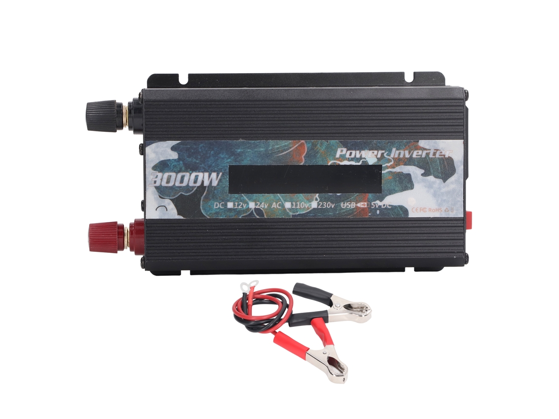 Inversor Dc Para Ac 3000w Onda Senoidal Modificada Com Display Lcd E Porta Usb 2.0a Dc24v