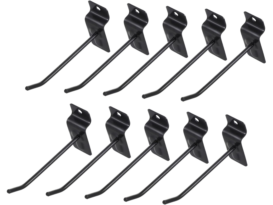 Conjunto De 10 Ganchos Metálicos Para Painel Perfurado, Organizador Mu