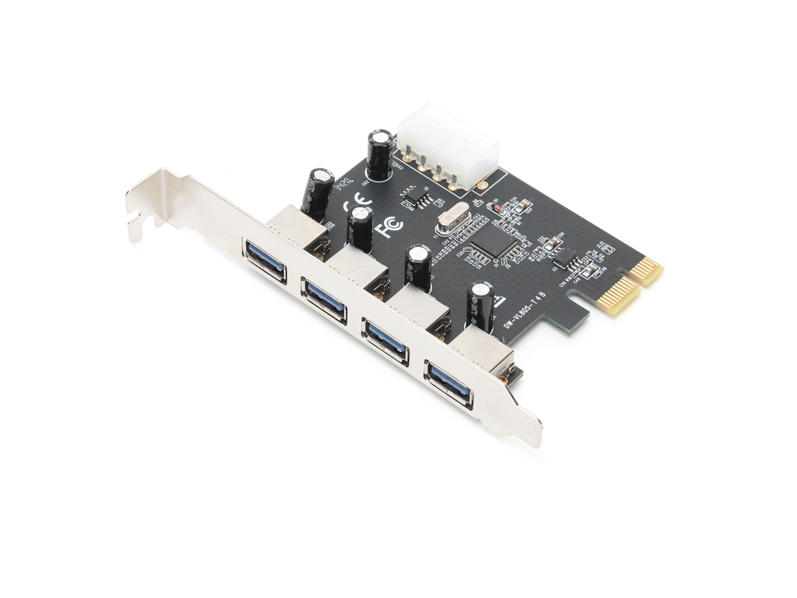 Placa Pcie para Usb 3.0 4 Portas com Chip Nec, Transmissão Até 5gbps | S/MARCA