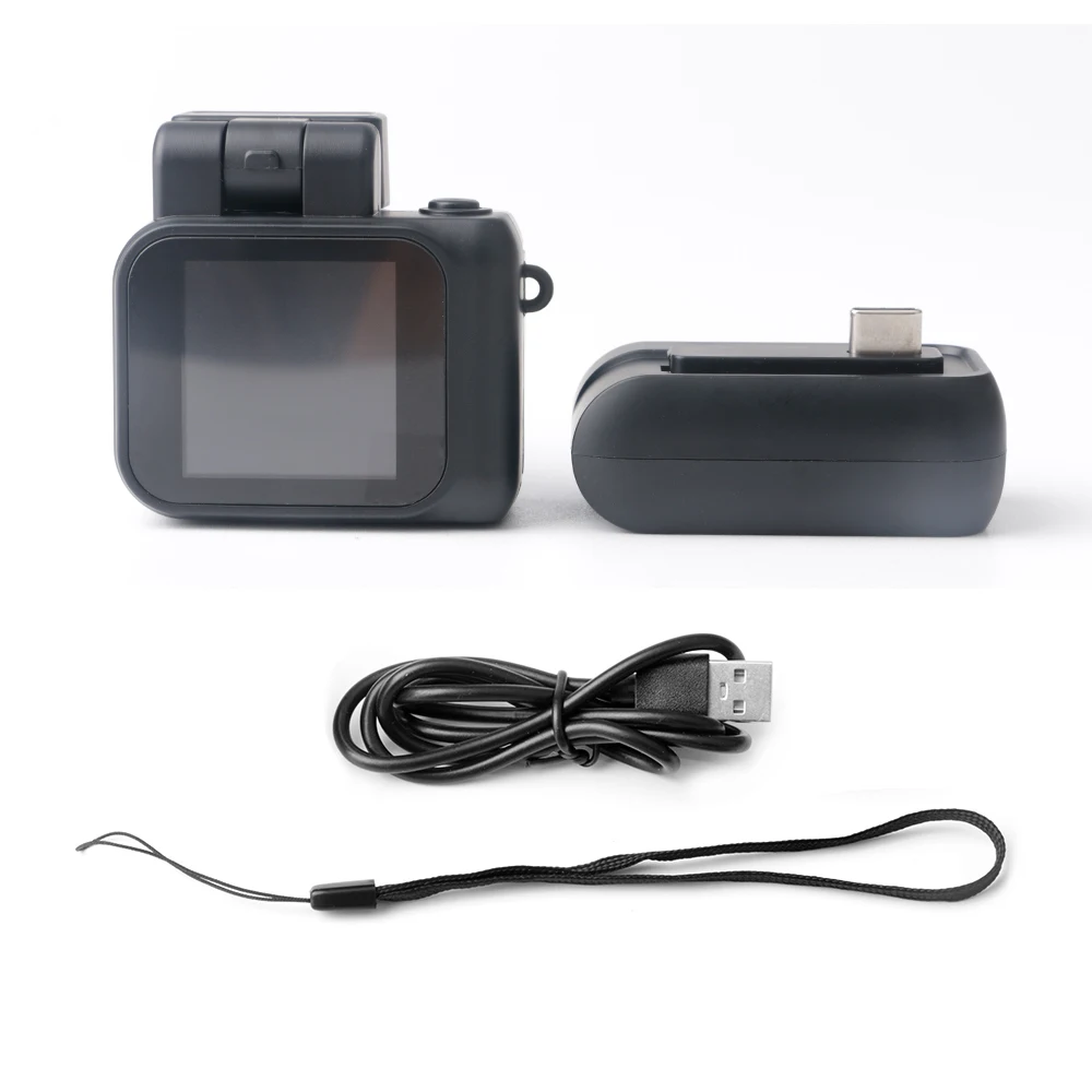 Mini Câmera Slr Infantil com Flash e Compartimento para Bateria, 1080p, Tela Lcd MDUG (preta + Bateria 64gb)