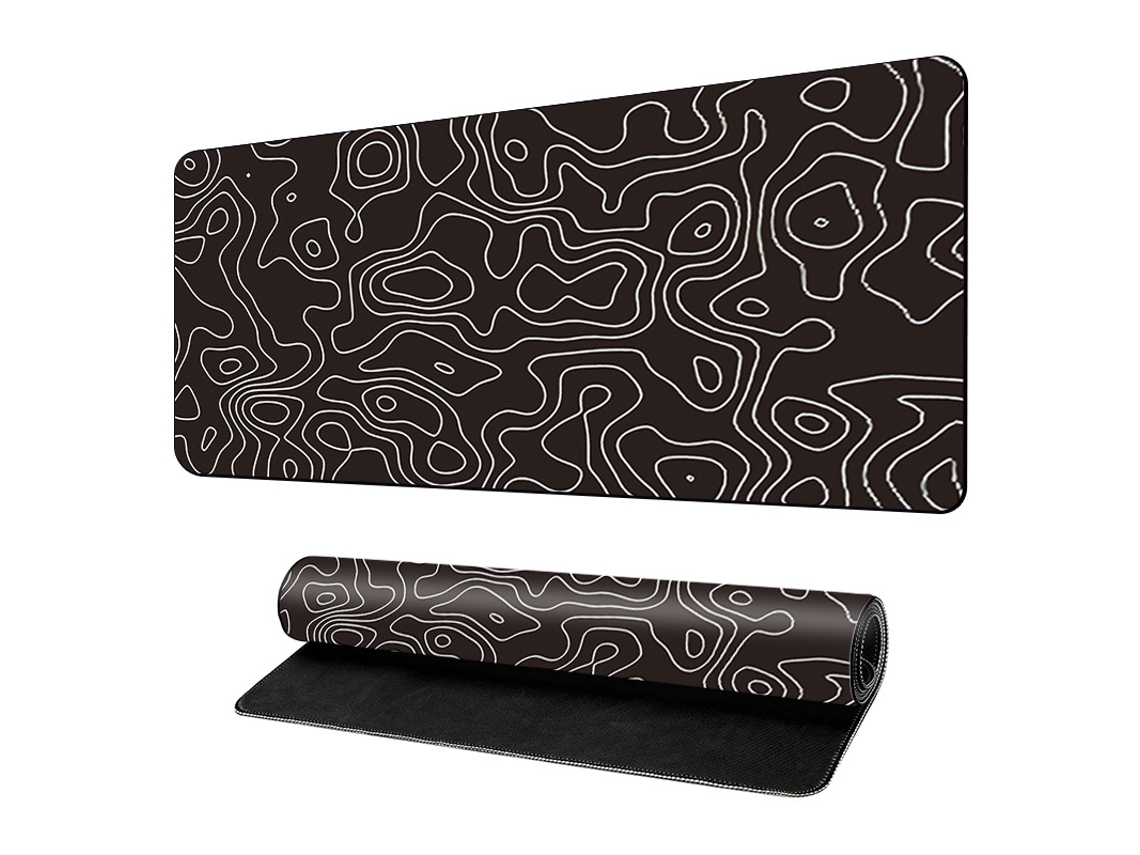 Mousepad De Borracha Impermeável Com Linhas Pretas E Brancas, Ideal Para Lan Houses, Casa E Escritório. Brilvibera