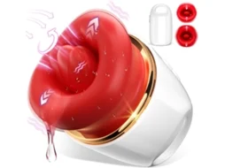 Vibrador Feminino Para Lambida E Sucção De Clitóris, Estimulador De Língua Com Boca Grande E 10 Modos De Lambida