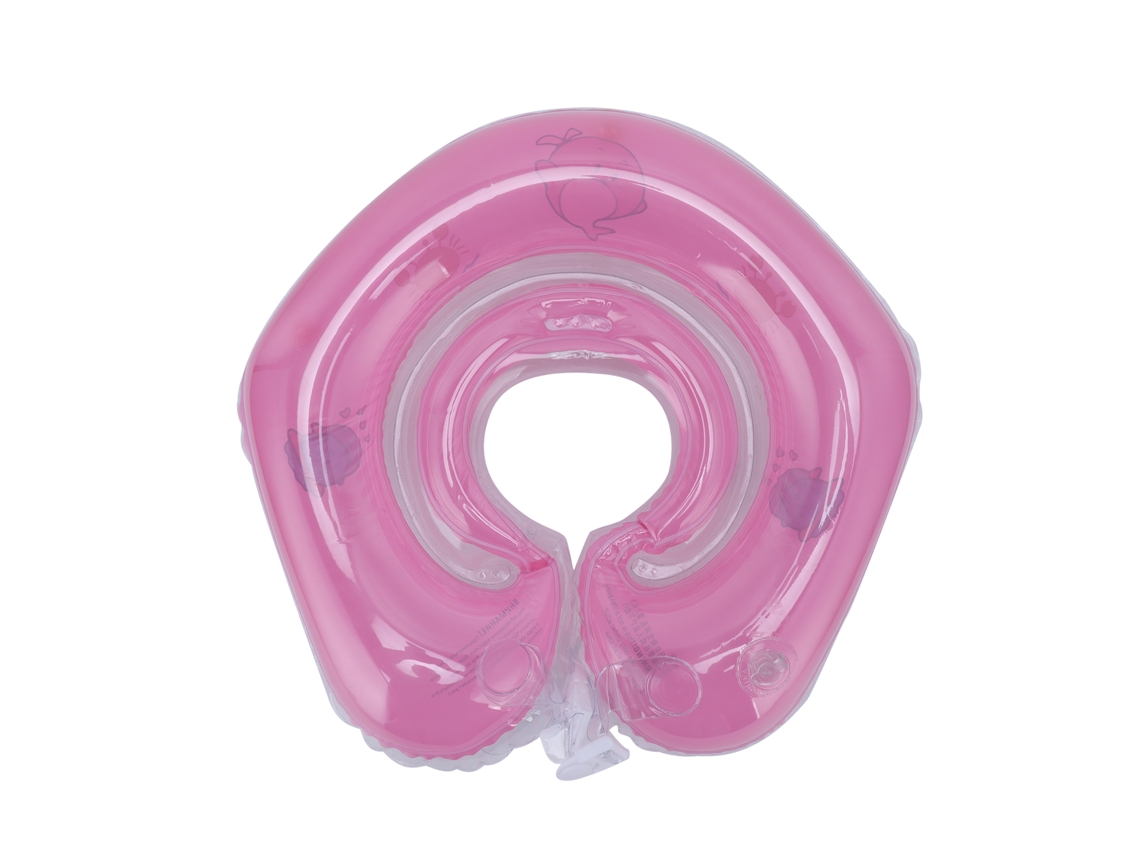 Flutuador Cervical Inflável Para Bebê 0-18 Meses Pvc Ecológico Brincadeira De Piscina Rosa