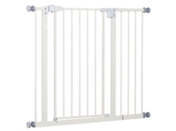 Barreira De Segurança, Largura Ajustável 74-97, 5 Cm, Porta Trancável, Sistema De Fechamento Autônomo, Branco
