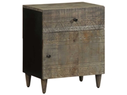 Vidaxl Mesa De Cabeceira Cinzento Claro 50x33x60 Cm