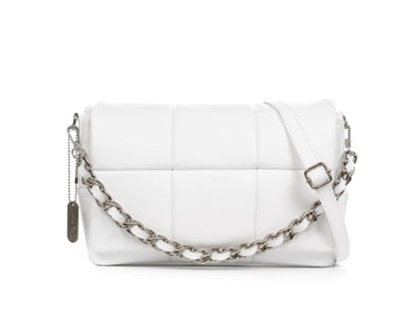 Bolsa De Mulher Firenze Artegiani Amorosi Transversal Autêntico Acabamento Branco (21.5)