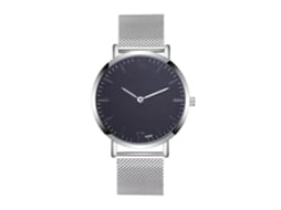 Reloj De Pulsera Para Hombre Zhoulianfa De Acero Con Correa De Malla Cuarzo Plata