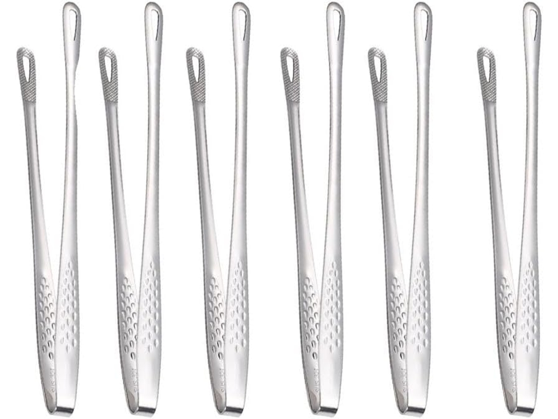 Conjunto De 6 Pinças Coreanas Aço Inoxidável Para Churrasco, Ideais Para Grelhar, Assar, Cozinhar Carnes, Legumes