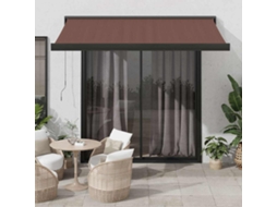 Vidaxl Toldo Retrátil Automático 350x250 Cm Castanho