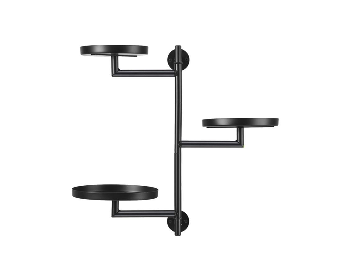 Laxiscreed Suporte De Plantas Rotativo De Parede Com 3 Níveis Para Interior