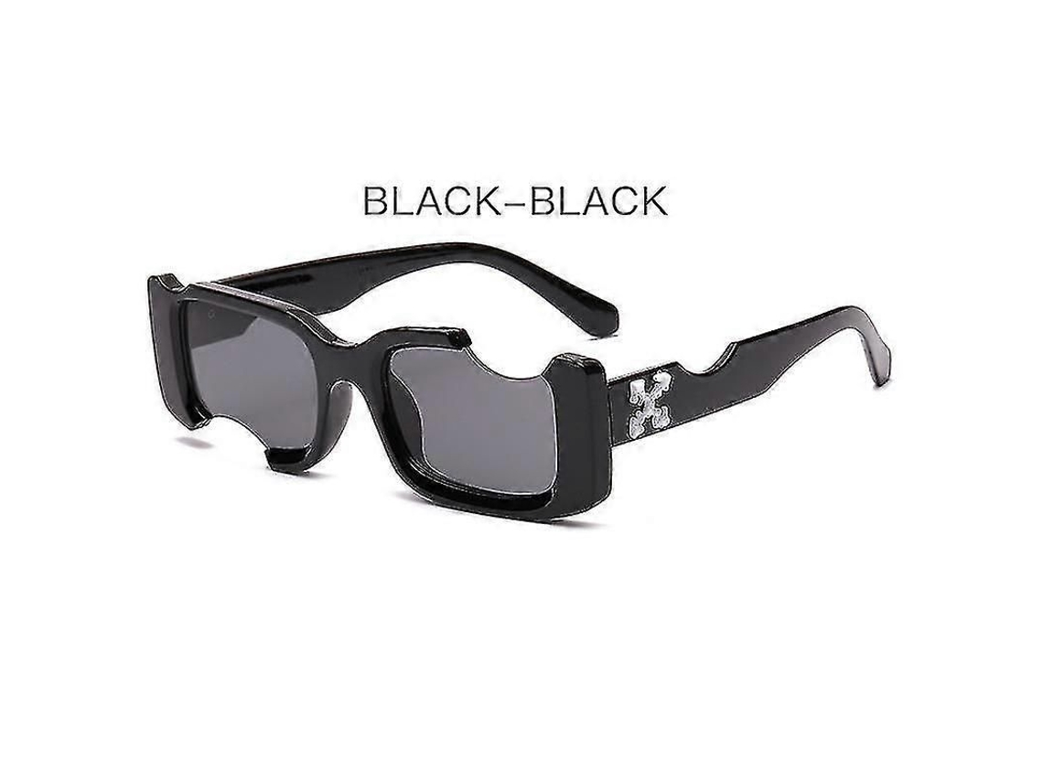Gafas De Sol Dkxbe Vintage Unisex Uv400 Resina Marco Rectangular Negro Gris Negro Gris