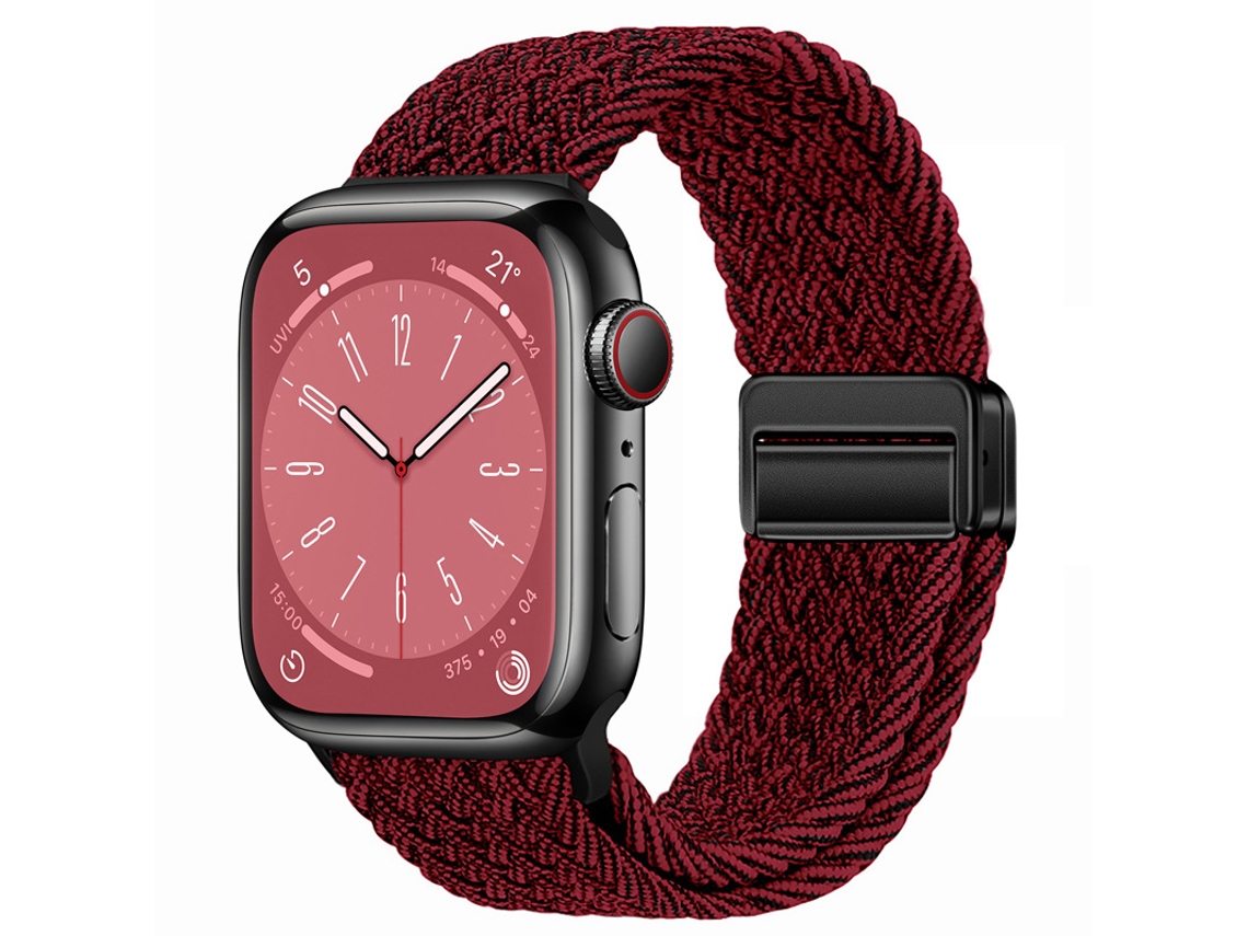 Bracelete Para Apple Watch 38/40/41/42mm Preto-vermelho Cuich