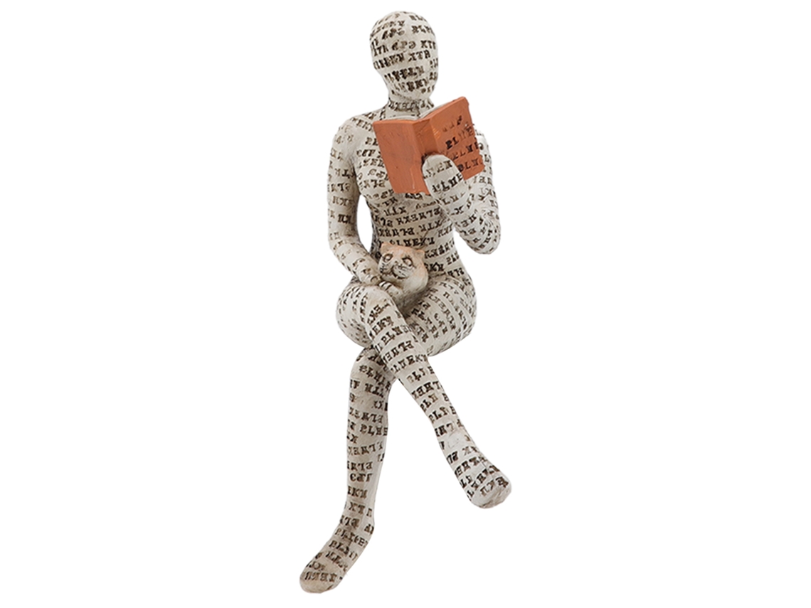 Figurine de resina mulher a ler, decoração de sala com escultura de leitura LAXISCREED