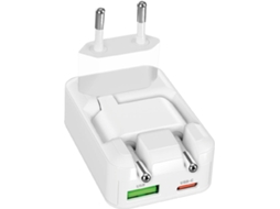 Carregador de Viagem SBS Flexi Portátil (45W - Branco)