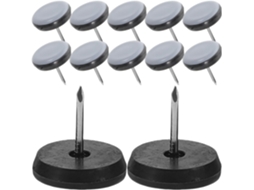 Conjunto De 12 Protetores Deslizadores Para Móveis Com Pés Metal E Plástico, Redução De Ruído, Ideais Para Quartos E