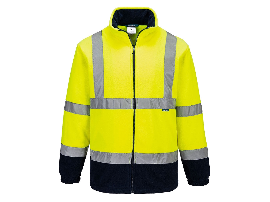 Forro Polar Bicolor De Alta Visibilidade Para Segurança No Trabalho Azul Marinho E Laranja / Gg