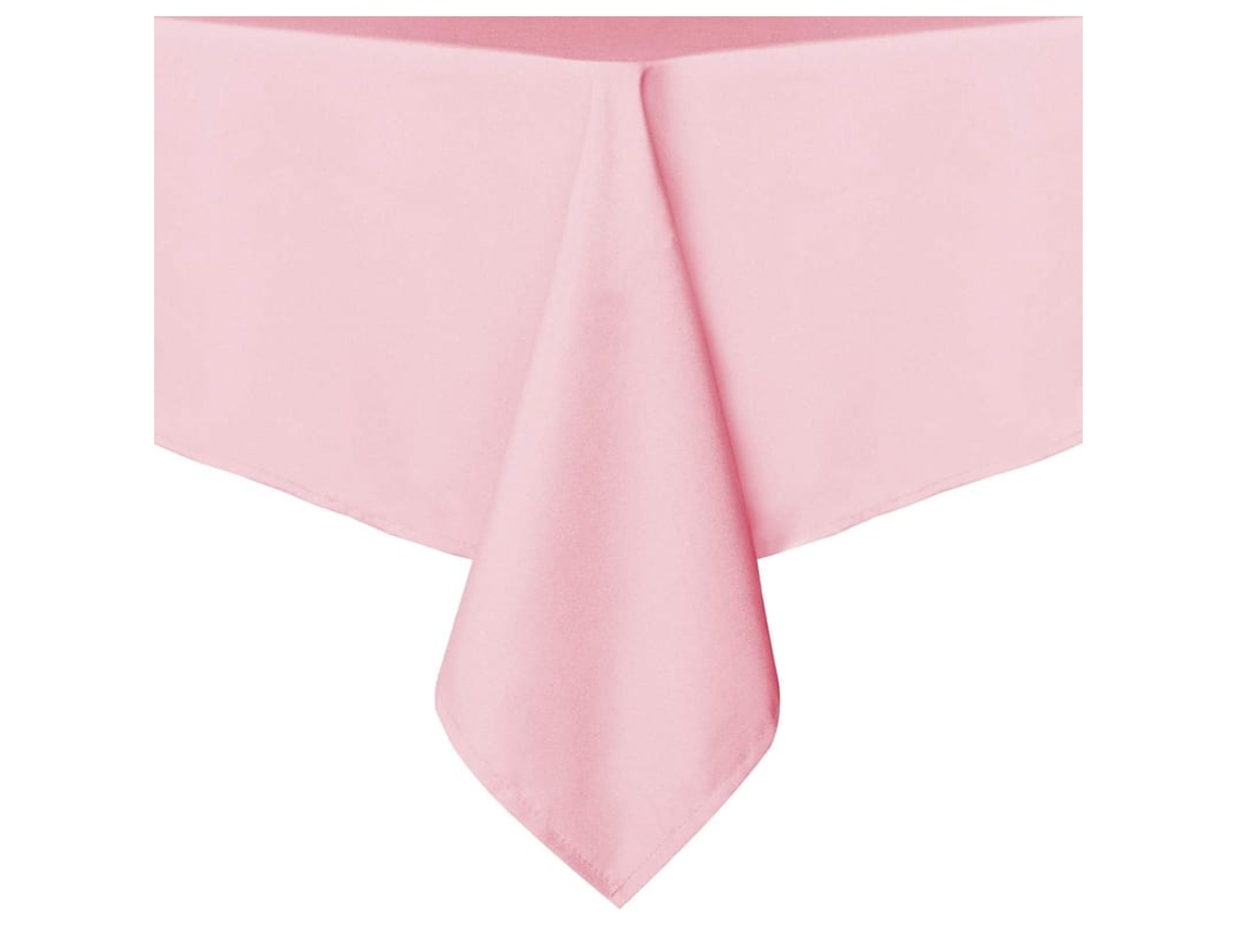 Mantel Retangular 54x78 Polegadas Poliéster Resistente A Manchas E Arrugas Lavável Para Mesa De Jantar Festas E Camping Rosa