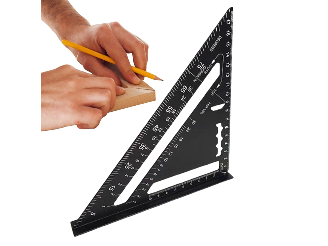 Lurelia Régua Triangular Em Metal Com Alta Precisão E Portátil Para Engenharia